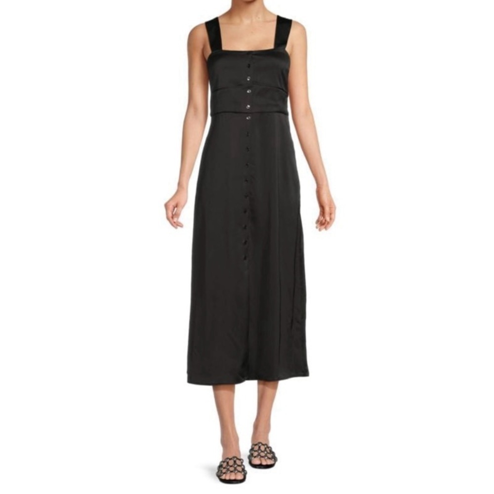 THE KOOPLES Long Buttoned Squareneck Midi Dress